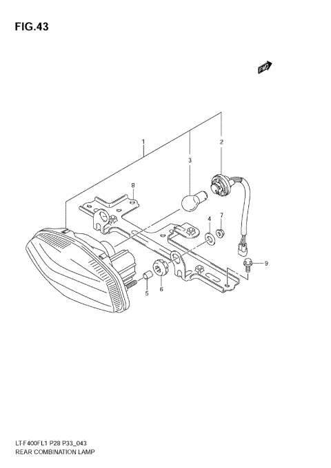 REAR COMBINATION LAMP (LT-F400FL1 E33)