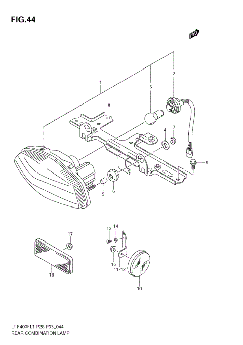 REAR COMBINATION LAMP (LT-F400FZL1 E28)