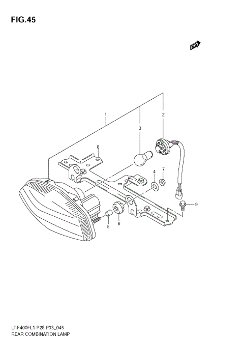 REAR COMBINATION LAMP (LT-F400FZL1 E33)