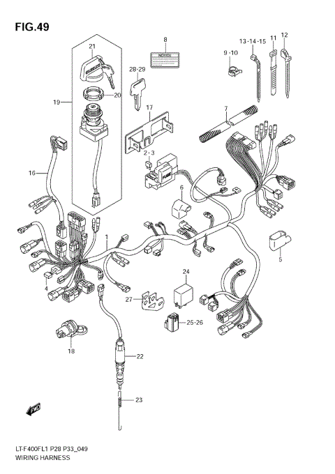 WIRING HARNESS (LT-F400FZL1 E33)