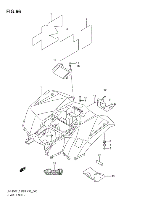 REAR FENDER (LT-F400FL1 E28)
