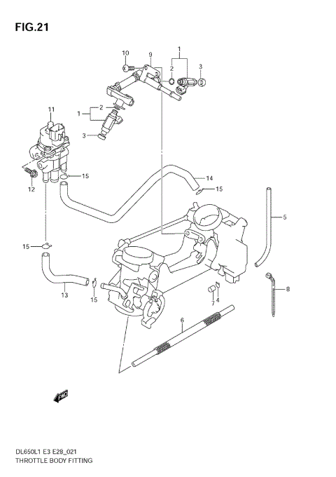 THROTTLE BODY FITTING (DL650A L1 E28)
