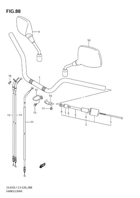 HANDLEBAR (DL650 L1 E33)
