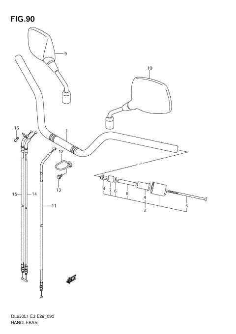 HANDLEBAR (DL650A L1 E28)