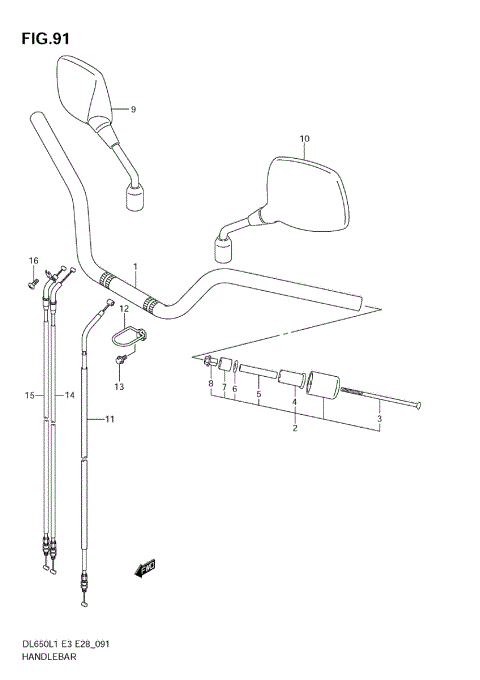 HANDLEBAR (DL650A L1 E33)