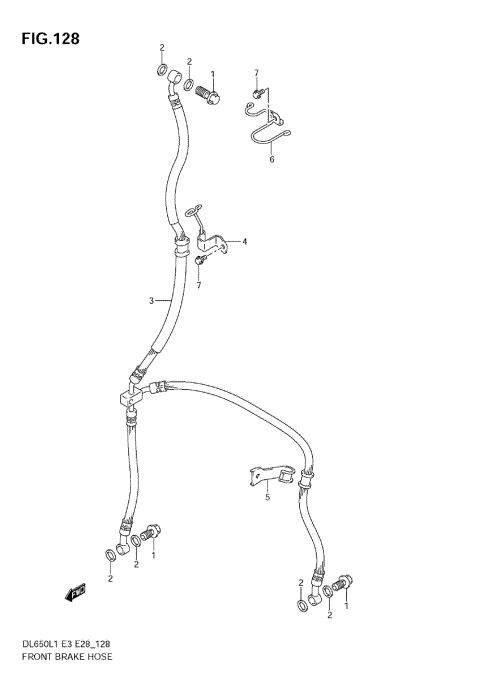 FRONT BRAKE HOSE (DL650 L1 E3)