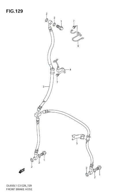 FRONT BRAKE HOSE (DL650 L1 E28)