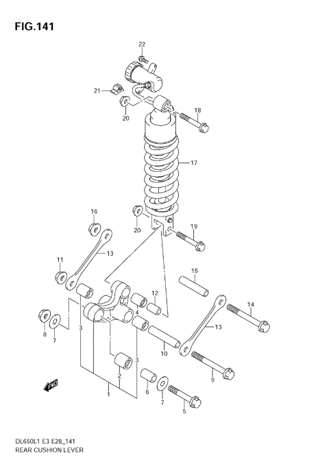 REAR CUSHION LEVER (DL650A L1 E33)