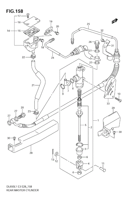 REAR MASTER CYLINDER (DL650A L1 E28)