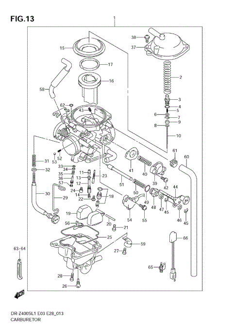 CARBURETOR (DR-Z400SL1 E28)