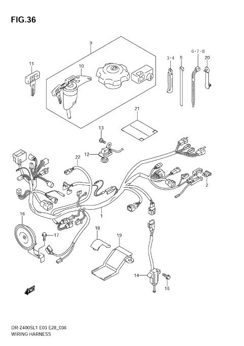 WIRING HARNESS (DR-Z400SL1 E28)