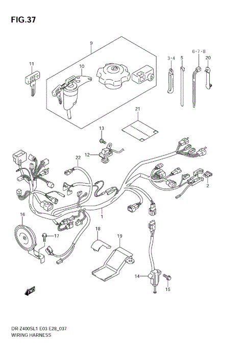 WIRING HARNESS (DR-Z400SL1 E33)