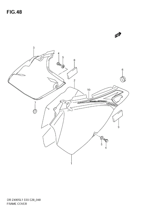 FRAME COVER (DR-Z400SL1 E28)