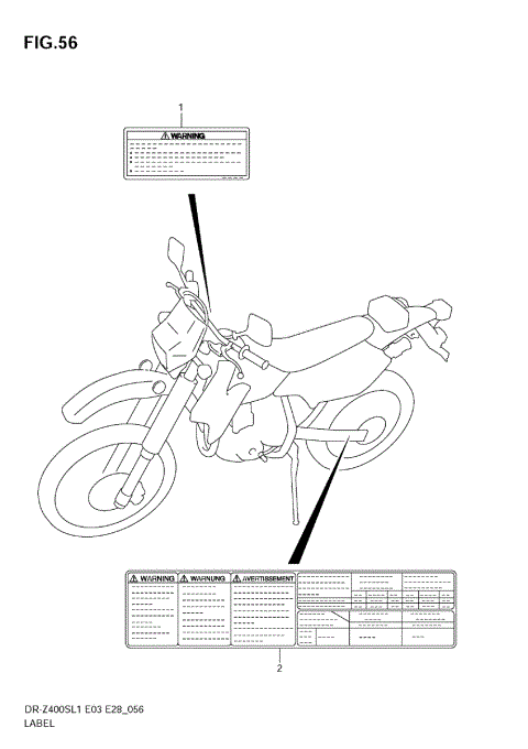 LABEL (DR-Z400SL1 E28)