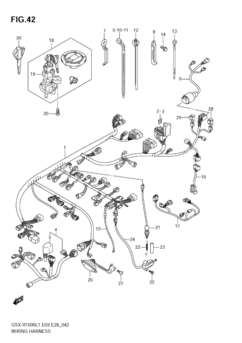 WIRING HARNESS (GSX-R1000L1 E28)