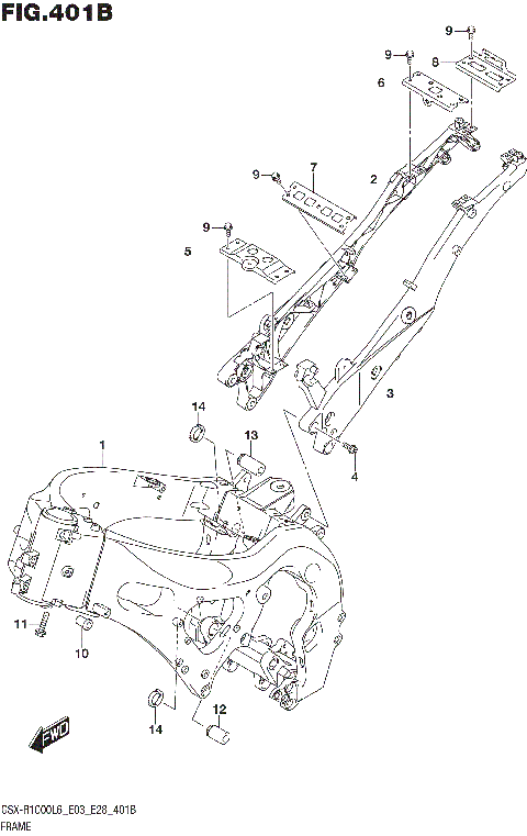 FRAME (GSX-R1000L6 E28)