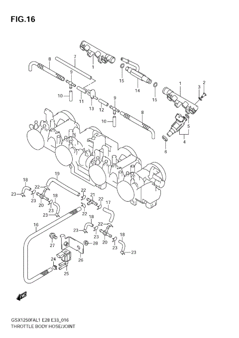 THROTTLE BODY HOSE/JOINT (E33)
