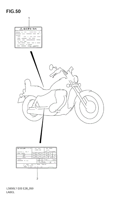 WARNING LABEL (LS650L1 E28)