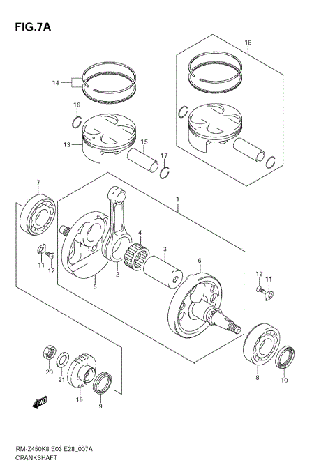 CRANKSHAFT (RM-Z450 L1)