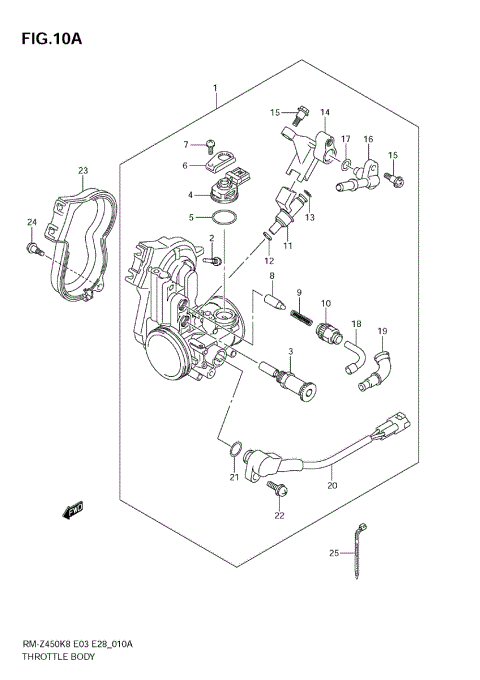 THROTTLE BODY (RM-Z450 L1)
