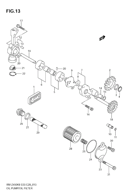 OIL PUMP (RM-Z450 K8/K9/L0)