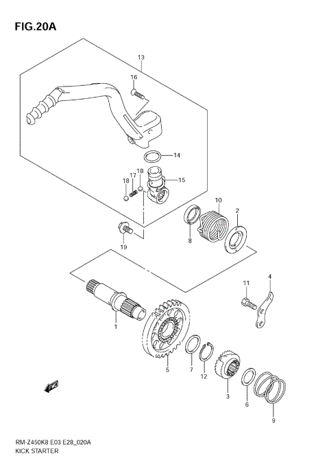 KICK STARTER (RM-Z450 L0/L1)