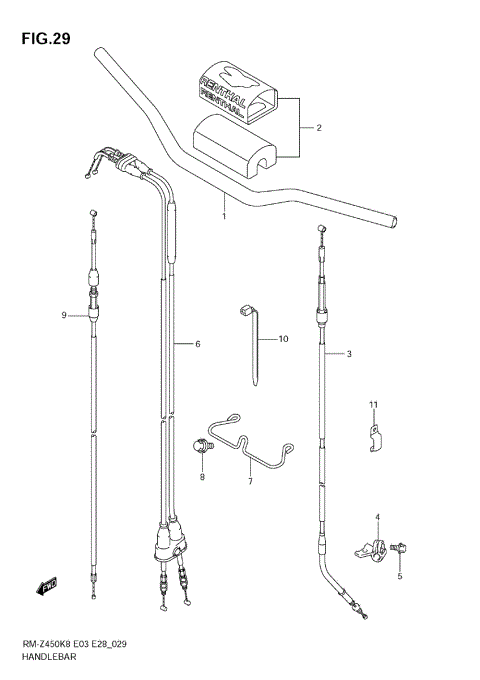 HANDLEBAR (RM-Z450 K8/K9/L0)