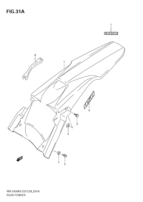 REAR FENDER (RM-Z450 L1)