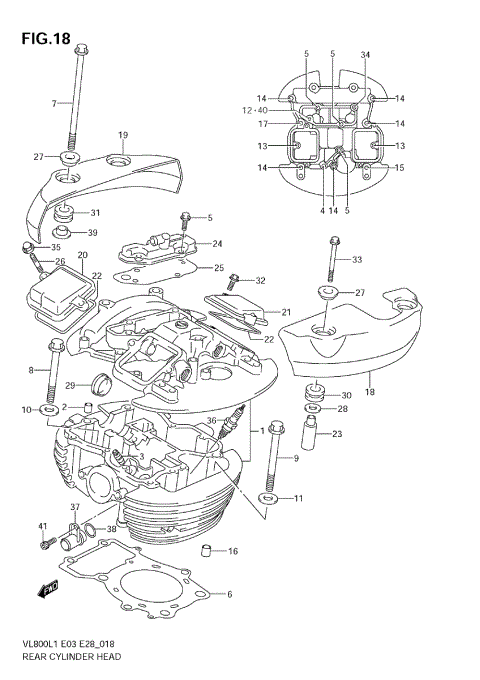REAR CYLINDER HEAD (VL800T E28)