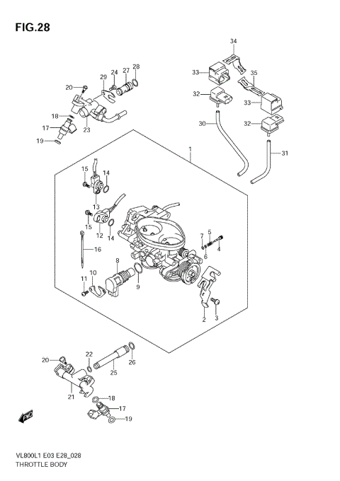 THROTTLE BODY (VL800 E28)