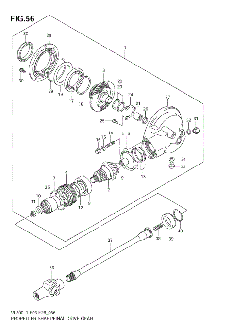 PROPELLER SHAFT - FINAL DRIVE GEAR