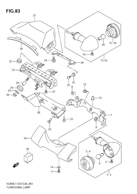 TURNSIGNAL LAMP (VL800C E28)