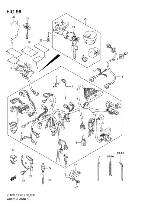 WIRING HARNESS (VL800 E28)