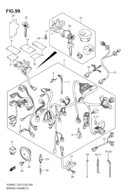 WIRING HARNESS (VL800 E33)
