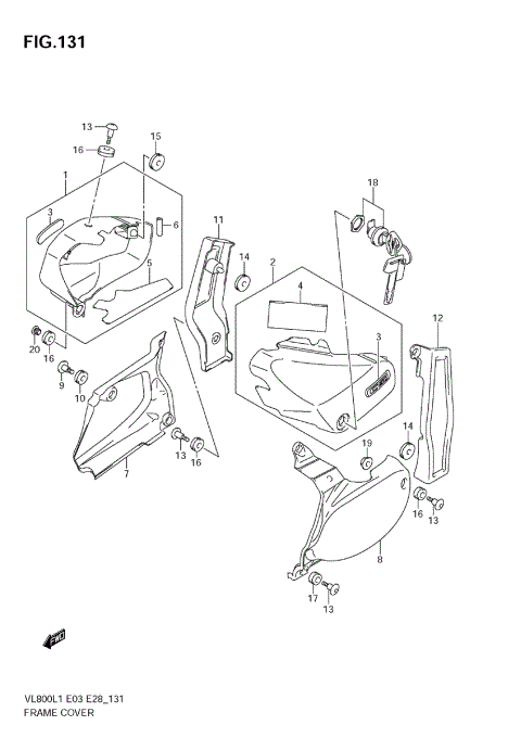 FRAME COVER (VL800T E28)