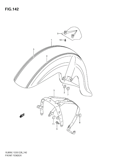 FRONT FENDER (VL800T E33)