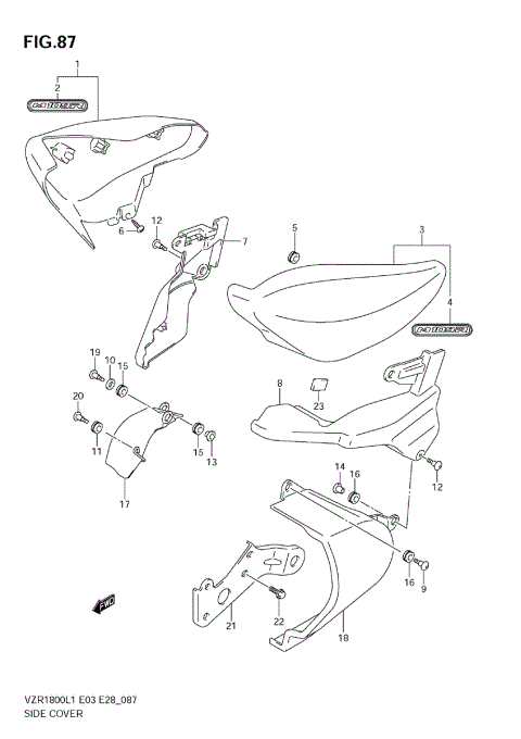 SIDE COVER (VZR1800 L1 E28)