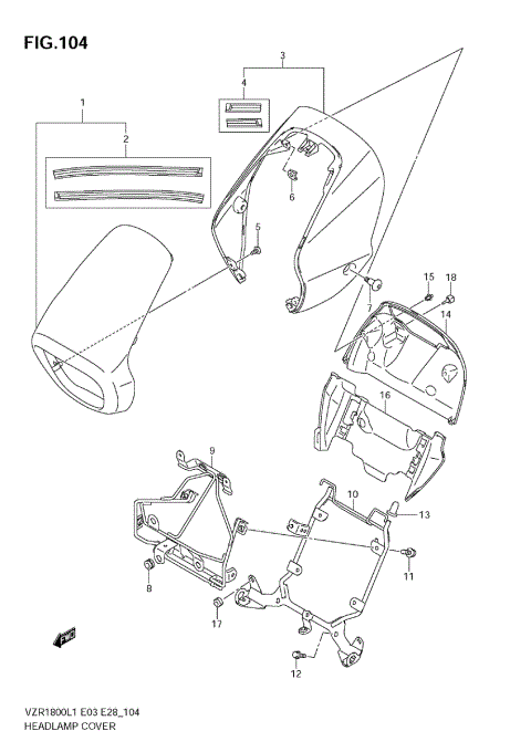 HEADLAMP COVER (VZR1800Z L1 E28)