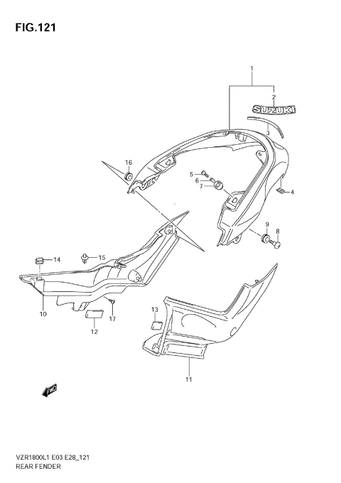 REAR FENDER (VZR1800 L1 E33)