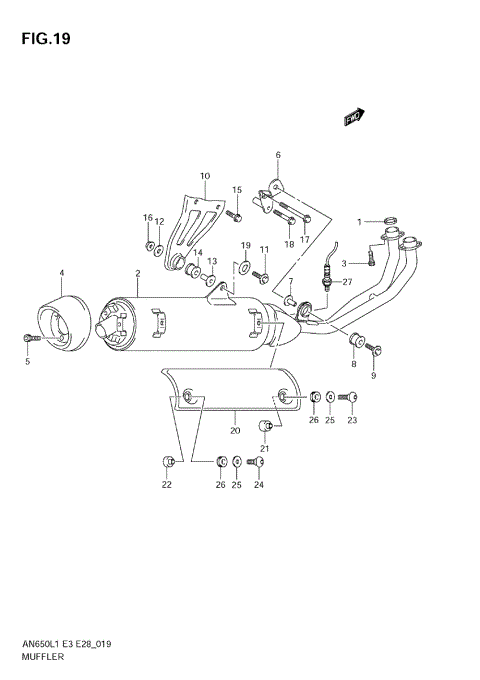 MUFFLER (AN650A L1 E28)
