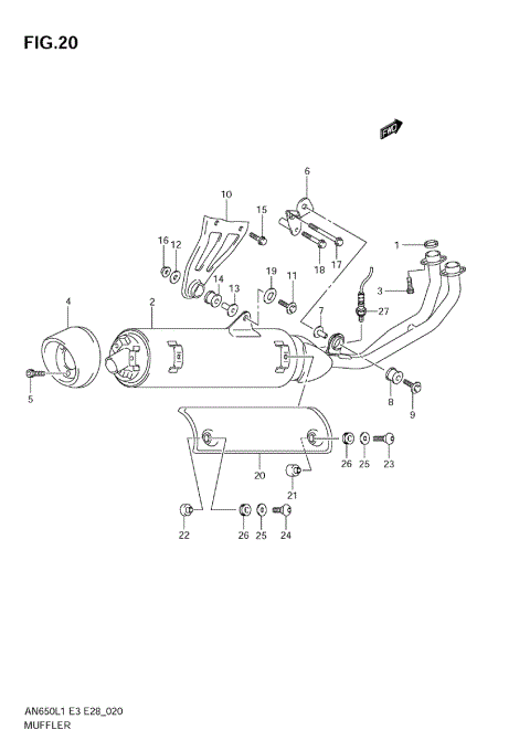 MUFFLER (AN650A L1 E33)