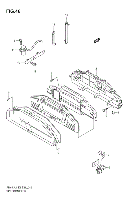 SPEEDOMETER (AN650 L1 E33)