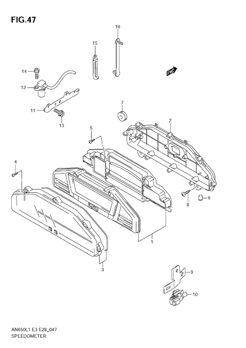 SPEEDOMETER (AN650A L1 E28)