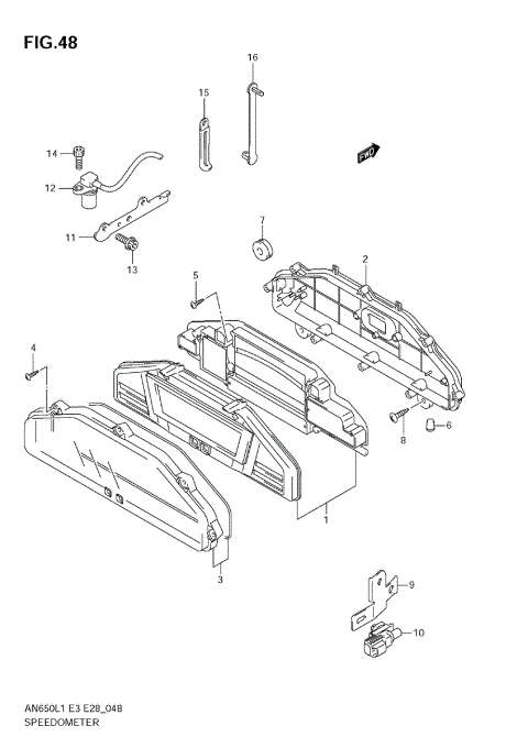 SPEEDOMETER (AN650A L1 E33)