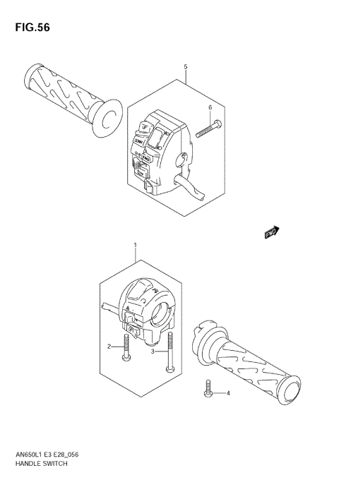 HANDLE SWITCH (AN650 L1 E33)