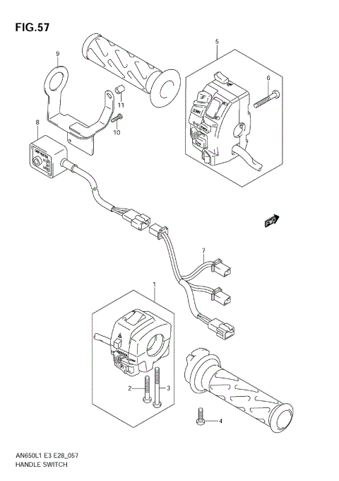 HANDLE SWITCH (AN650A L1 E28)