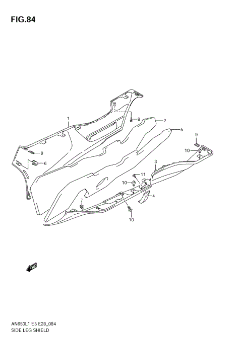SIDE LEG SHIELD (AN650 L1 E33)