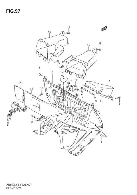 FRONT BOX (AN650A L1 E28)