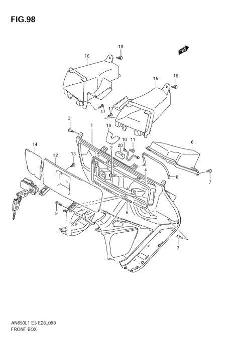FRONT BOX (AN650A L1 E33)