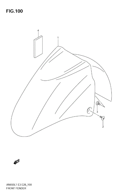 FRONT FENDER (AN650 L1 E3)